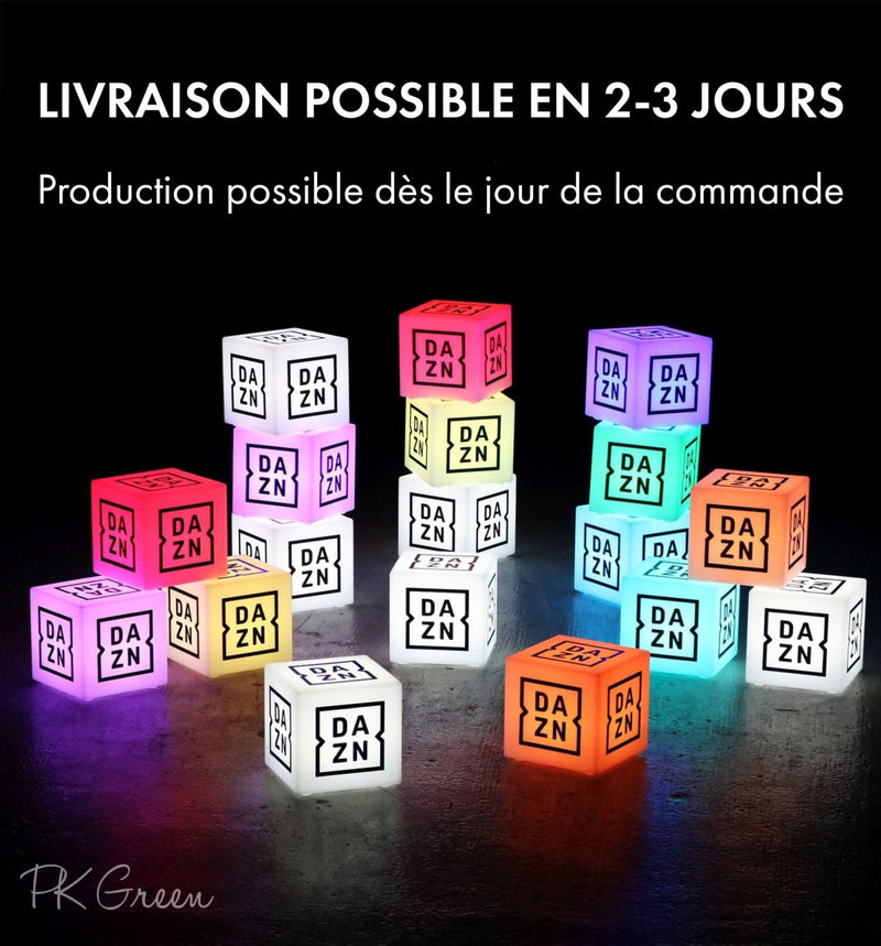 Meuble lumineux personnalisé Banc illuminé Objet LED sans fil affichage promotionel Tabouret Chaise