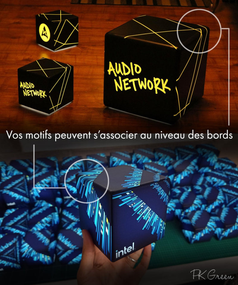 Cube lumineux Éclairage d'enseigne avec votre logo, publicité, cadeau d'entreprise, rechargeable