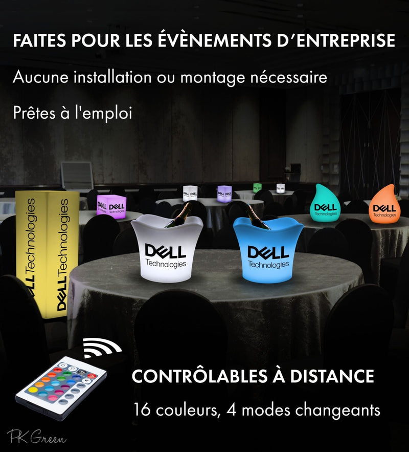 Enseigne Lumineuse Personnalisée avec Logo, Centre de Table Lumineux Personnalisable pour Marketing Événementiel, Bloc Totem Décoration Éclairé