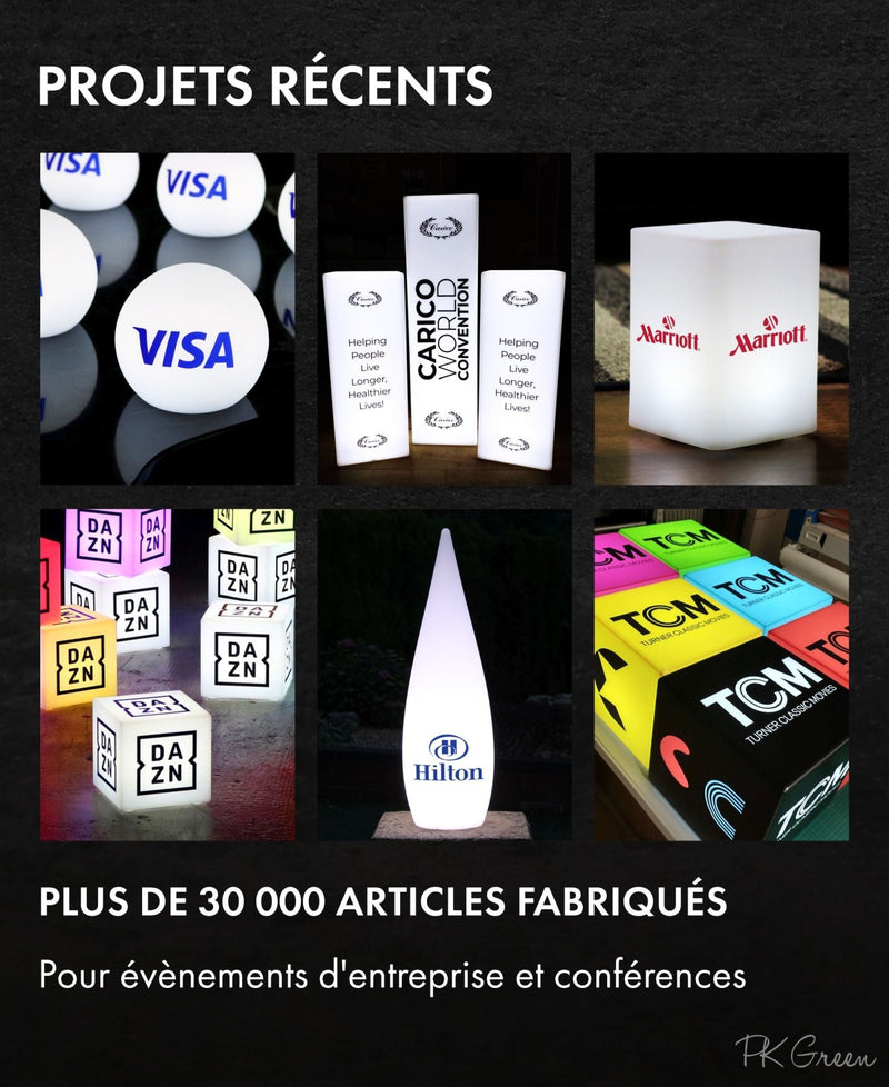 Lanterne LED moderne personnalisée avec logo Affichage d'enseigne promotionel Cadeau Lampe de table