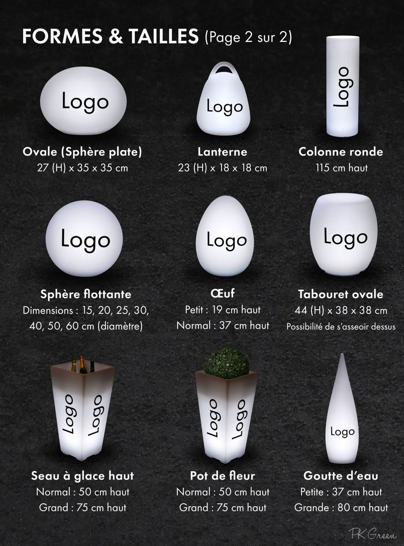 Caisson Lumineux avec Logo, Banc Tabouret Siège LED Personnalisé avec Marque, Panneau d'Affichage Sur Mesure pour Marketing Événementiel