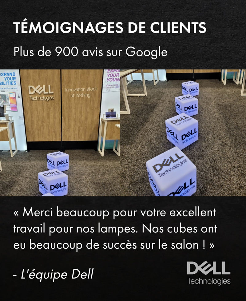 Enseigne Lumineuse LED Estampillée, Lampe Pilier Colonne Personnalisable, Grand Affichage Lumineux pour Exposition, Stand de Salon, Événement
