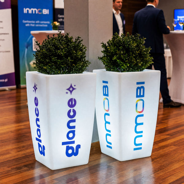 Article promotionel Vase illuminé personnalisé avec enseigne logo rétroéclairé Éclairage Lumière