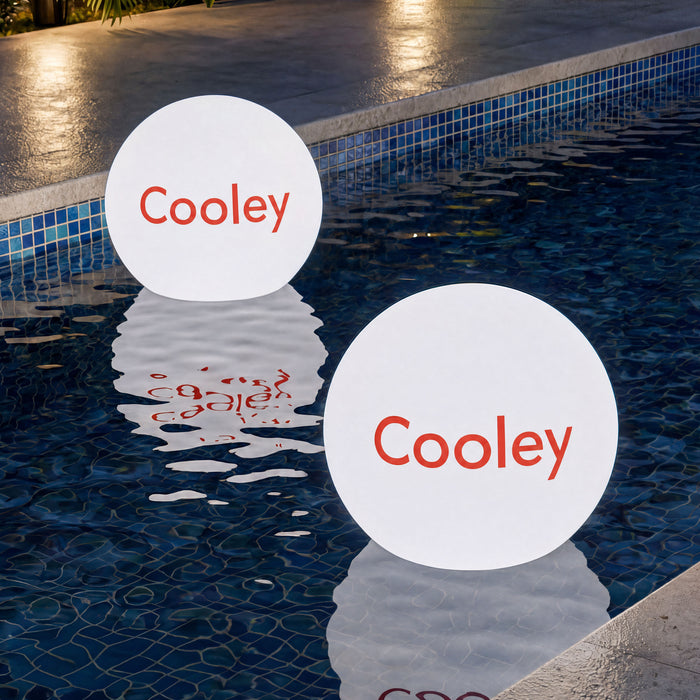 Enseigne Lumineuse de Piscine LED Flottante Personnalisable Logo, Globe Lampe Rond Lumineux Estampillé, Lampe Flottante pour Événément d'Entreprise