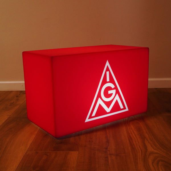 Enseigne Lumineuse Estampillée Logo, Banc Tabouret Lumineux LED, Enseigne Rectangulaire Lumineux Stand de Salon, Soirée de Lancement, Boîte de Nuit