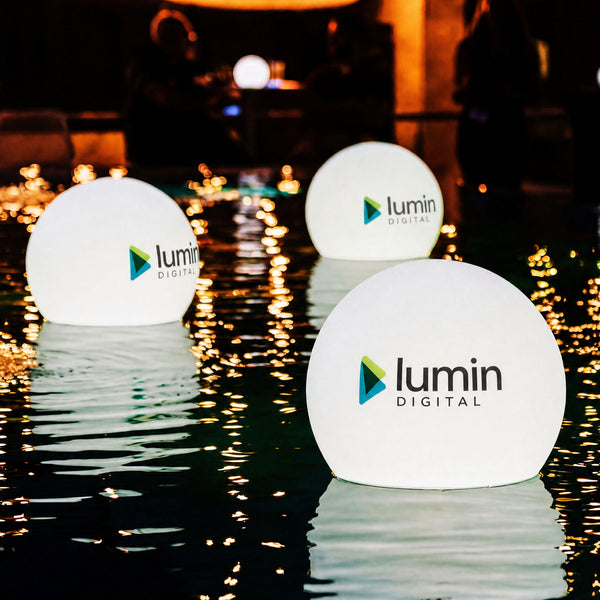 Lampe LED personnalisée changement de couleurs Boule flottante rétroéclairée pour piscine bassin pub