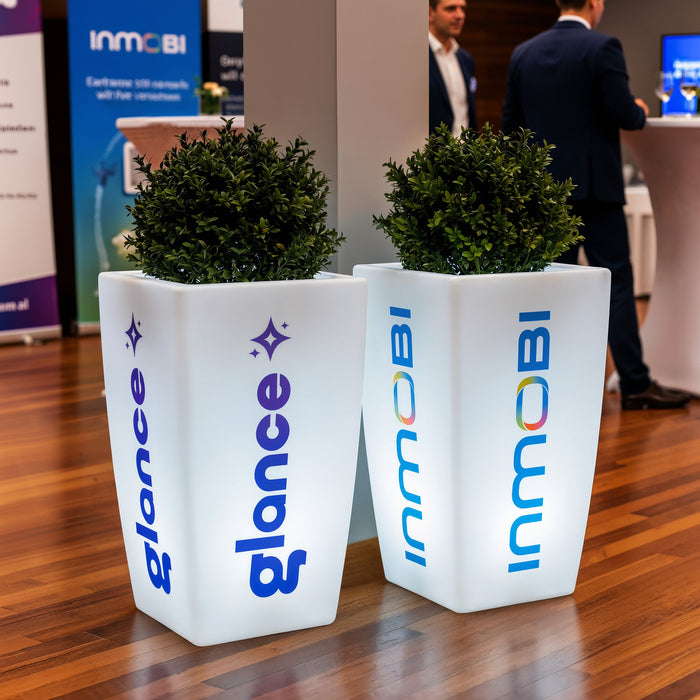 Article promotionel Vase illuminé personnalisé avec enseigne logo rétroéclairé Éclairage Lumière