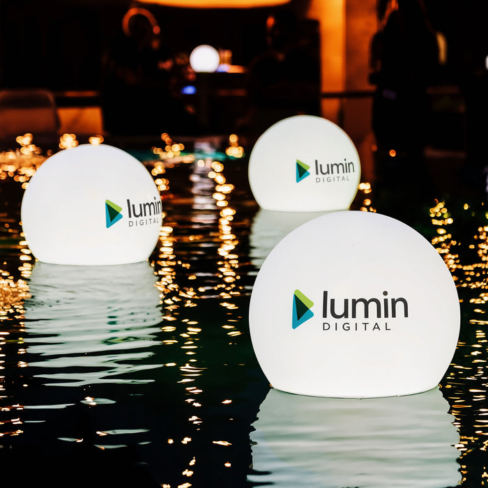 Lampe LED personnalisée changement de couleurs Boule flottante rétroéclairée pour piscine bassin pub
