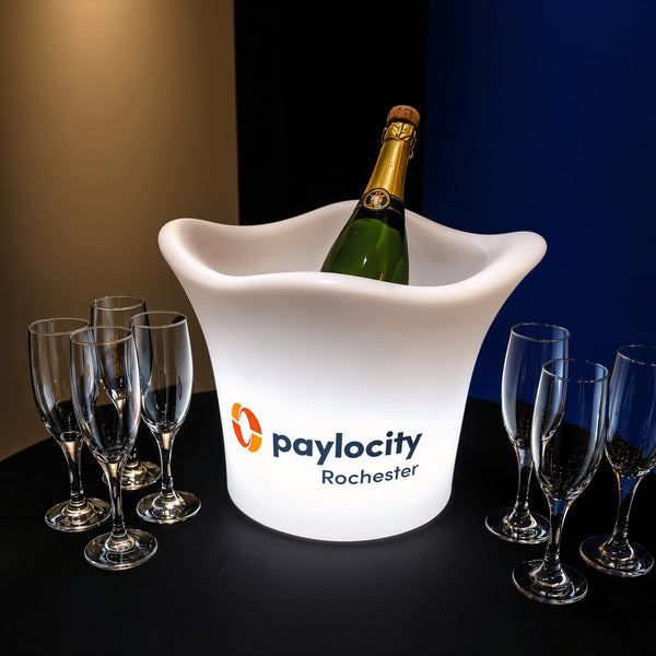 Objet luminaire LED personnalisé Seau à glace Éclairage d'enseigne Refroidisseur de vin champagne