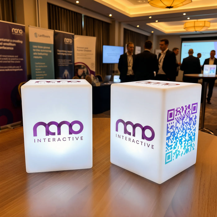 Enseigne Lumineuse Personnalisée avec Logo, Centre de Table Lumineux Personnalisable pour Marketing Événementiel, Bloc Totem Décoration Éclairé