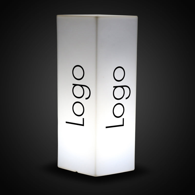 Enseigne Lumineuse LED Estampillée, Lampe Pilier Colonne Personnalisable, Grand Affichage Lumineux pour Exposition, Stand de Salon, Événement