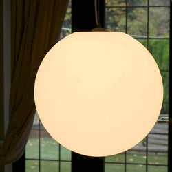 Lampe Suspension Grande, Luminaire Boule 40cm, LED E27 Blanc Chaud