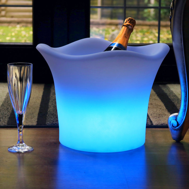 Seau à glace LED jardin extérieur Refroidisseur vin éclairage patio couleur changeante sur secteur