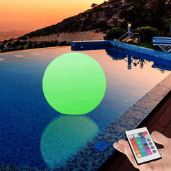 60cm Lampe Boule Flottante Piscine Géante, Sphère LED RGB Multicolore Étanche Jardin