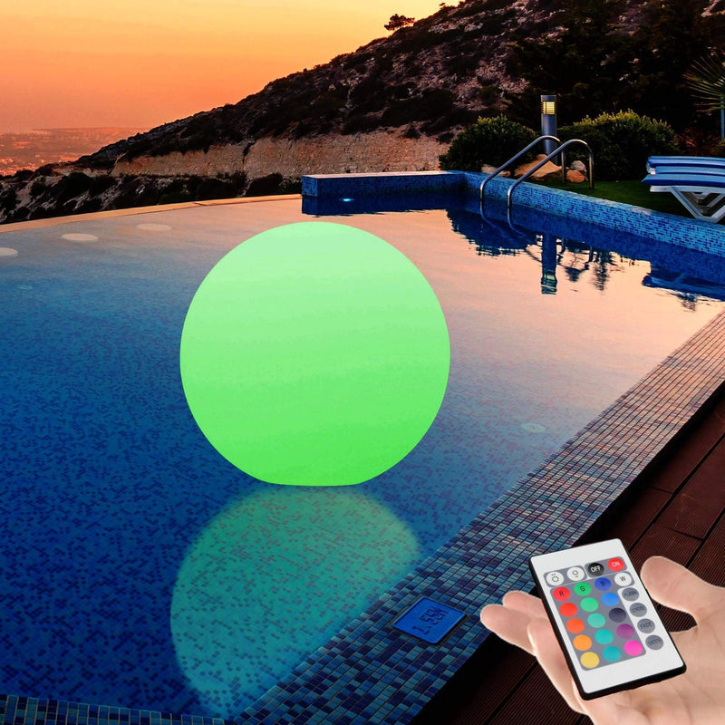 60cm Lampe Boule Flottante Piscine Géante, Sphère LED RGB Multicolore Étanche Jardin