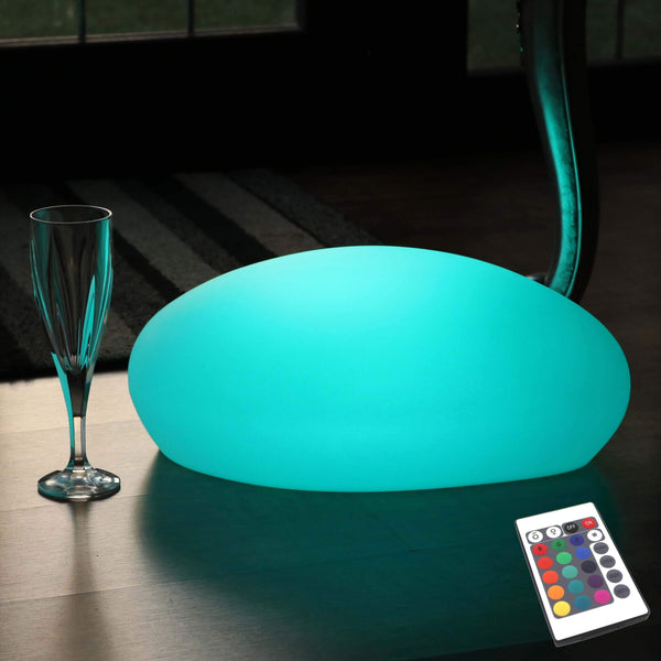 Lumière de Table Designer LED sans Fil, Lampe d'Ambiance Multicolore, Galet