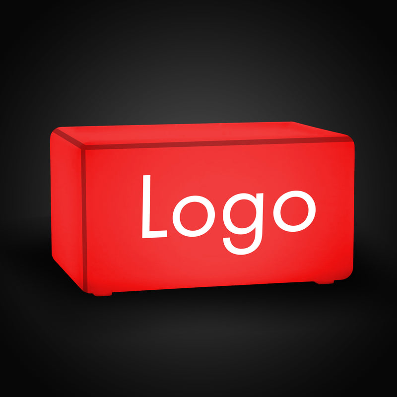 Caisson Lumineux Personnalisé avec Logo, Enseigne Lumineuse, Banc Tabouret Cube Lumineux LED, Panneau Sans Cadre Estampillé pour Exposition, Salon