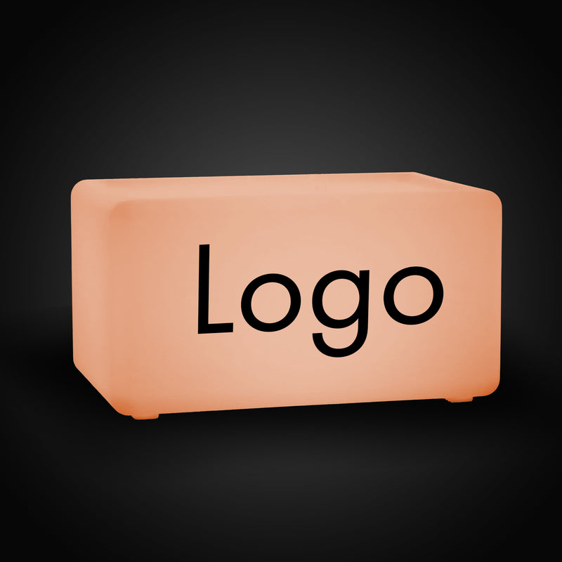 Caisson Lumineux avec Logo, Banc Tabouret Siège LED Personnalisé avec Marque, Panneau d'Affichage Sur Mesure pour Marketing Événementiel