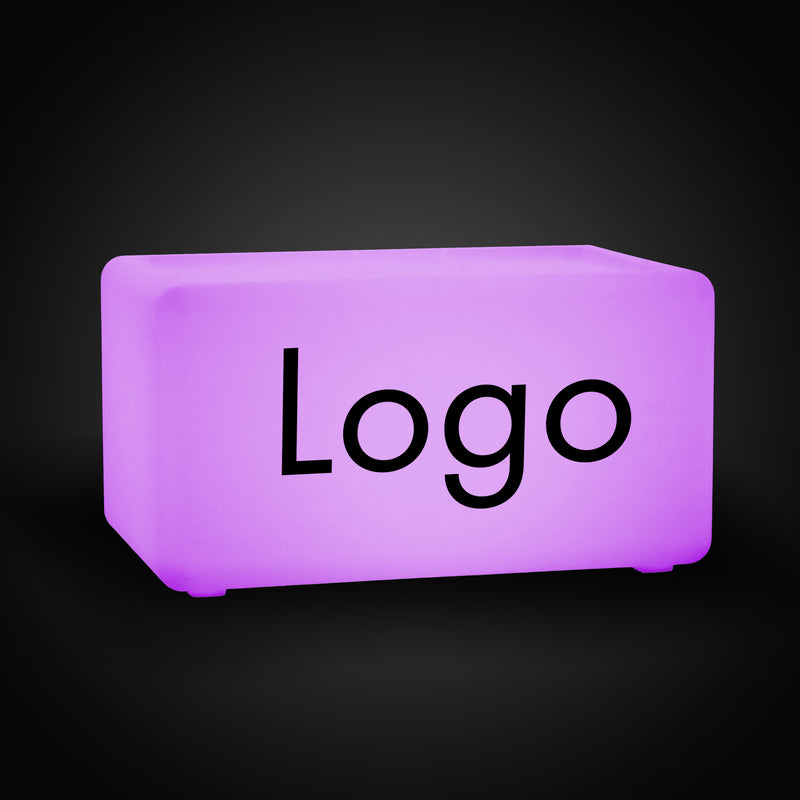 Caisson Lumineux Personnalisé avec Logo, Enseigne Lumineuse, Banc Tabouret Cube Lumineux LED, Panneau Sans Cadre Estampillé pour Exposition, Salon