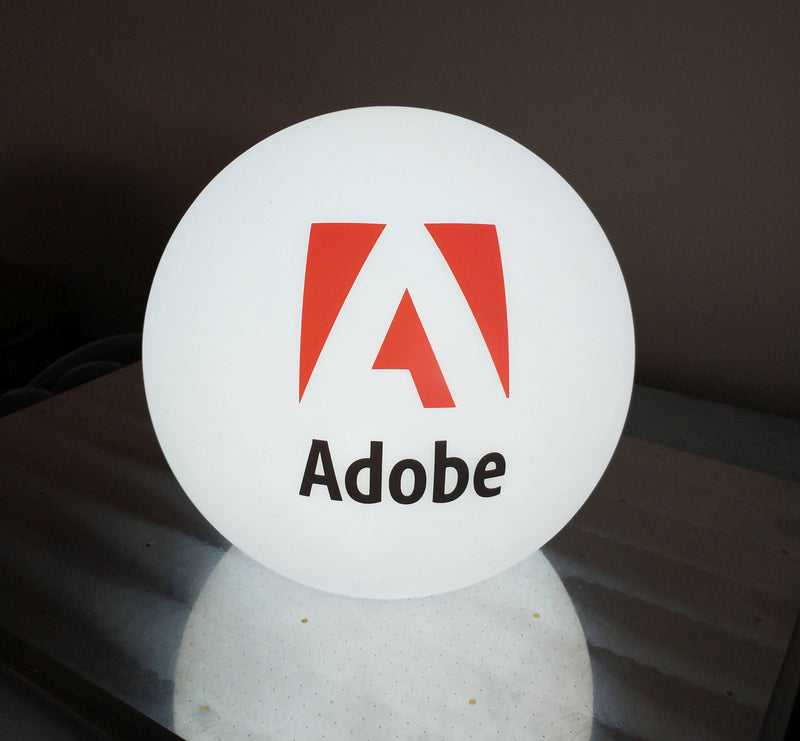 Centre de Table Estampillé Personnalisable, Caisson Lumineux LED Rond Sans Cadre avec Logo pour Salon, Événement Entreprise, Cérémonie de Prix