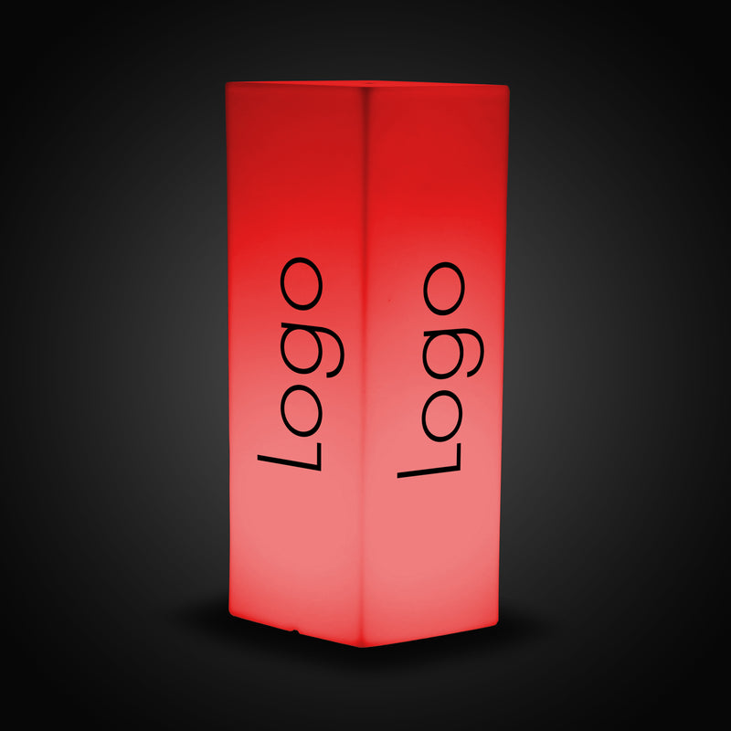 Enseigne Lumineuse LED Estampillée, Lampe Pilier Colonne Personnalisable, Grand Affichage Lumineux pour Exposition, Stand de Salon, Événement