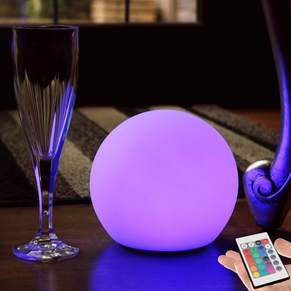 Lampe de Chevet Nuit, Sphère Lumineuse LED Multicolore sans Fil, 15cm