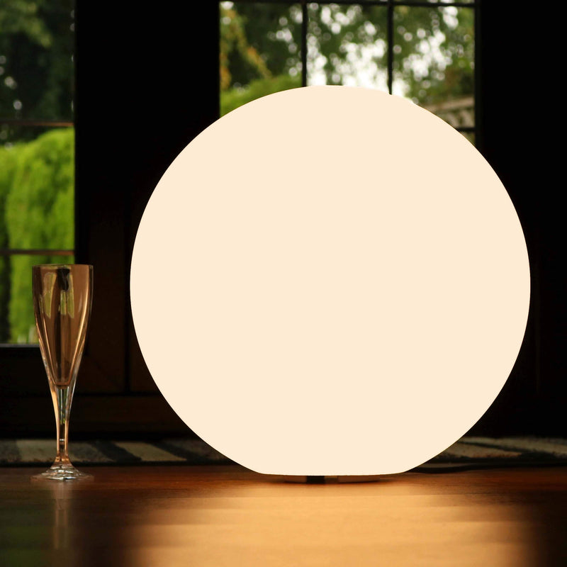 Lampadaire Moderne Réglable, Lampe de Sol Salon LED E27, Boule 40cm, Blanc Chaud