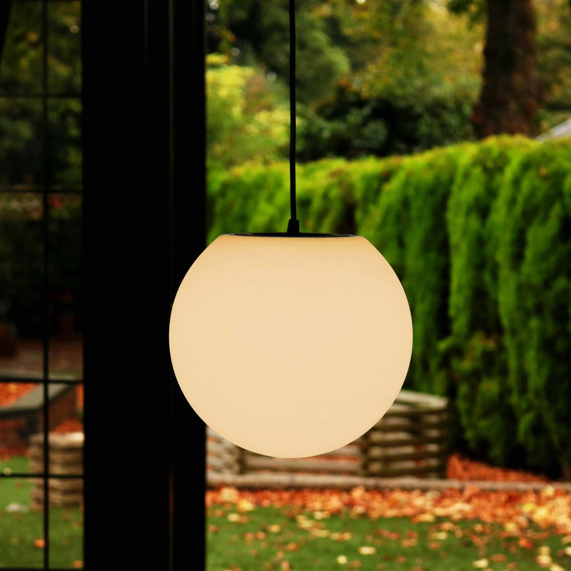 Luminaire Suspension Ronde, Lampe Plafonnier 20cm, LED Blanc Chaud