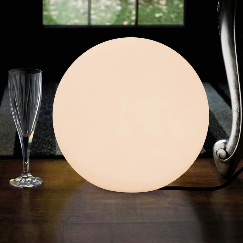 Lampe de Chevet LED Dimmable, Luminaire Décoratif E27, Boule 30cm, Blanc Chaud