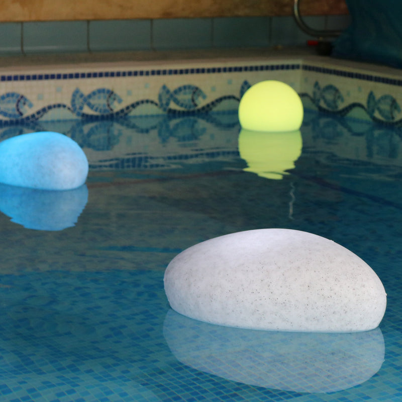 Lumière flottante piscine Lampe LED étanche RGB pour patio, lampe de bassin jacuzzi, galet décoratif
