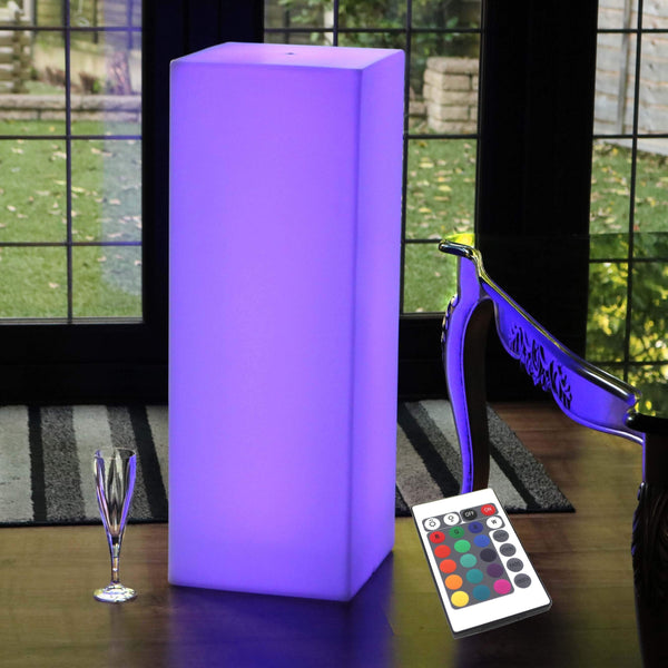 Lampadaire LED Salon Rechargeable avec Télécommande, Multicolore, 80cm
