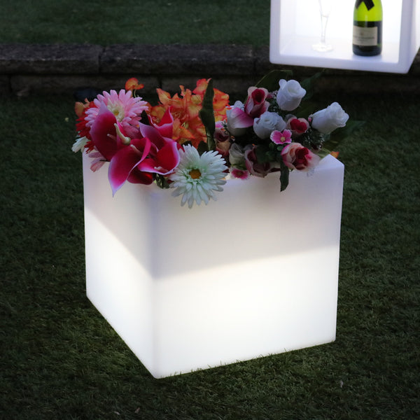 Vase de fleurs à LED RGB sur secteur, pour l'extérieur Pot de plantes jardin patio terrasse balcon