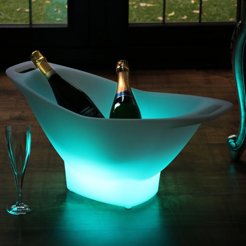 Seau à glace vin à LED extérieur jardin refroidisseur champagne sur secteur Porte-bouteille boissons