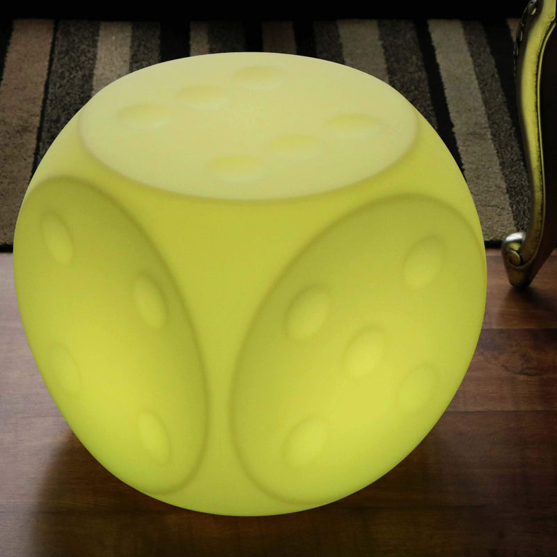 Tabouret Cube Lumineux LED, Lampadaire Rechargeable 40cm, Lumière Sensiorelle