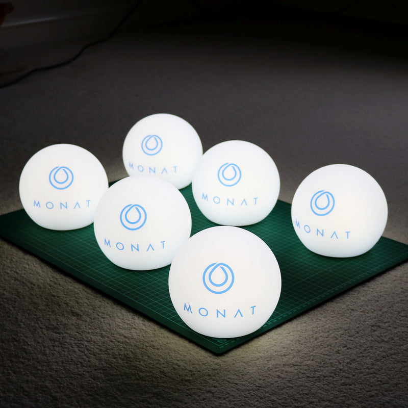Lampe LED Ronde Personnalisable, Lampe Boule Globe de Surface Estampillée, Décoration Illuminée de Surface Éclairée pour Conférence, Événement