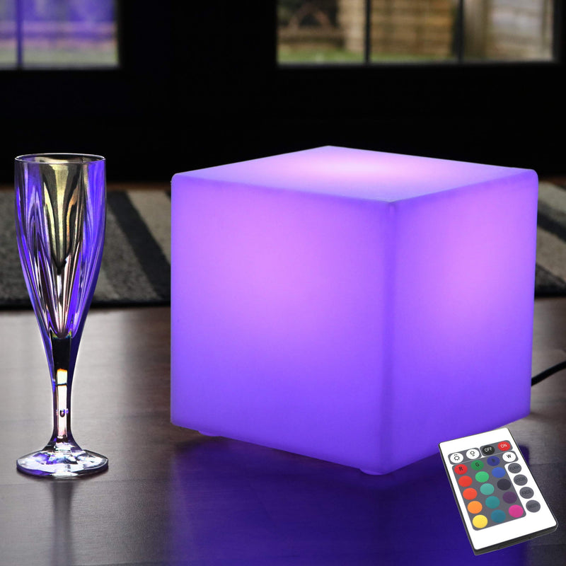 Lampe de Chevet LED sur Secteur, Cube RGB Multicolore, 20 x 20 cm – PK  Green France