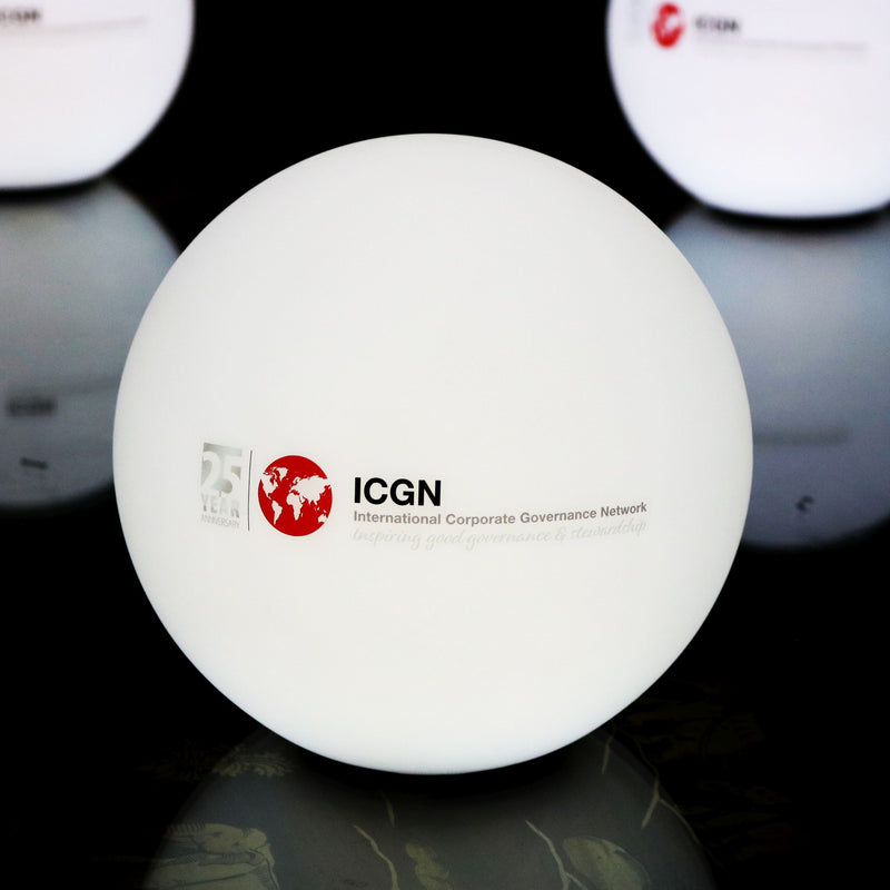 Centre de Table Estampillé Personnalisable, Caisson Lumineux LED Rond Sans Cadre avec Logo pour Salon, Événement Entreprise, Cérémonie de Prix