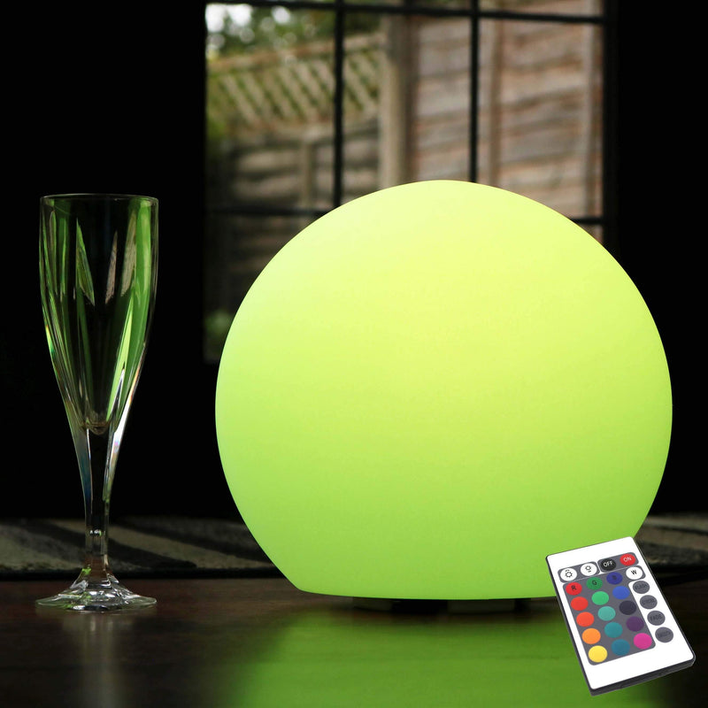 Lampe Table Multicolore sur Secteur, Boule 25cm LED RGB avec Télécommande