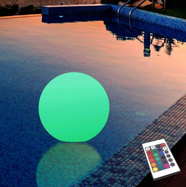 Lampe Ronde LED Flottante Extérieure 25cm de Piscine, Jacuzzi, Jardin