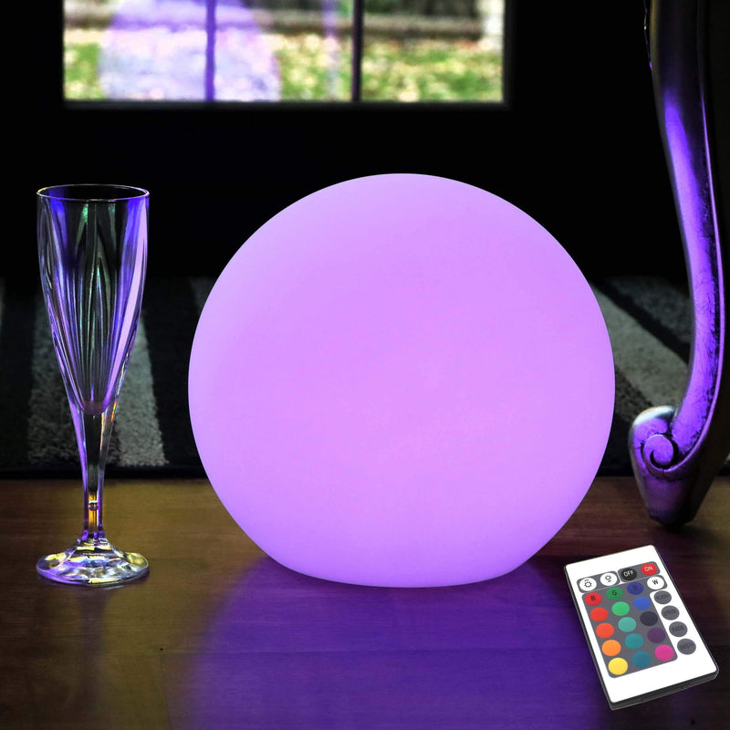 Lampe de sphère à boule LED brillante de 25 cm avec télécommande