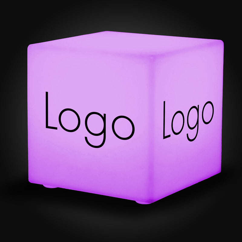 Lampe Personnalisée Logo, Enseigne Lumineuse, Cube LED Tabouret Table Estampillé, Boîte Éclairée Sans Cadre Événement Professionnel, Expo Salon