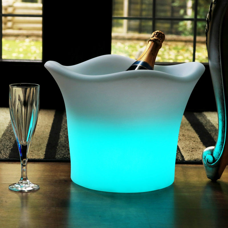 Seau à glace LED jardin extérieur Refroidisseur vin éclairage patio couleur changeante sur secteur