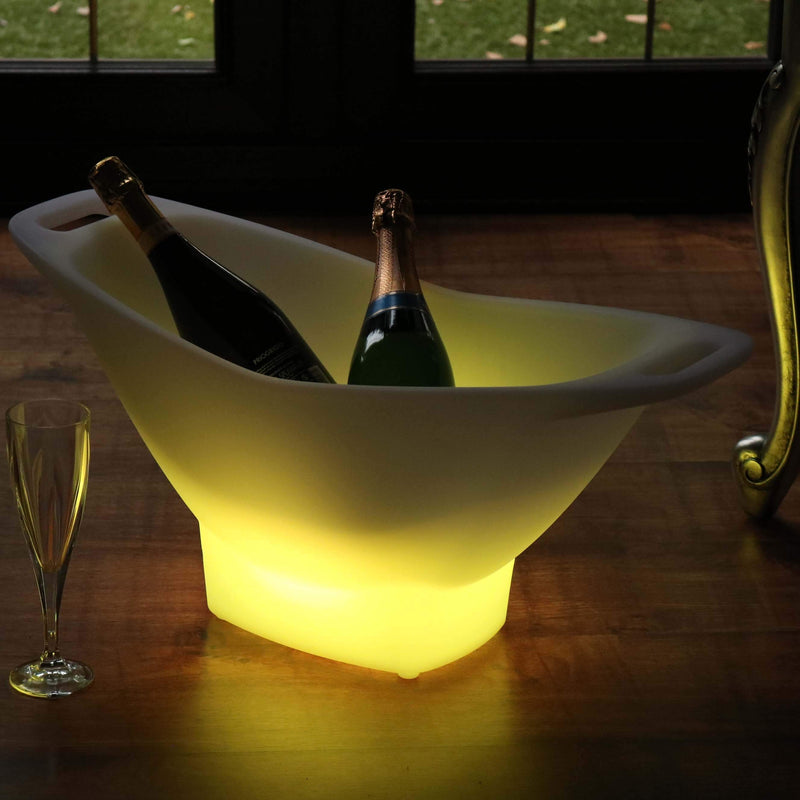 Seau à Champagne LED Lumineux sans Fil avec Télécommande, Multicolore