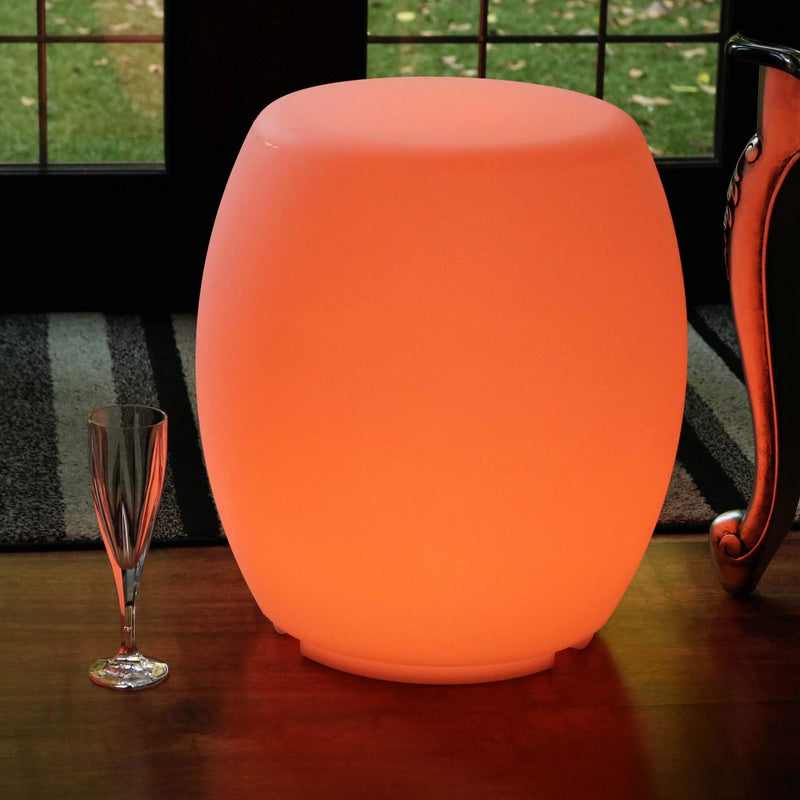 Tabouret Meuble Lumineux, Lampadaire LED sans Fil, Lampe de Sol Salon