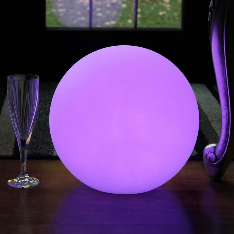 Sphère Lumineuse LED sans Fil, 30cm, Lampe de Table RGB Multicolore