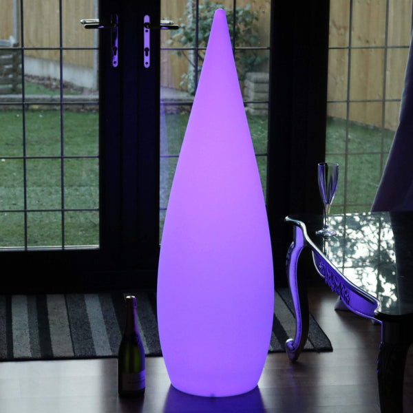 Grand Lampadaire Design 120cm, Lampe Sol LED Extérieur Jardin sans Fil, Multicolore