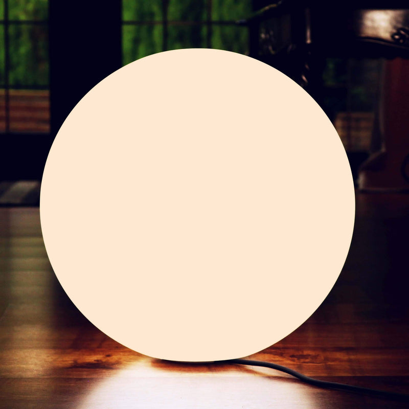 Lampadaire LED Grande, Boule Sphère Lumineuse 50 cm, Lampe E27 Blanc Chaud
