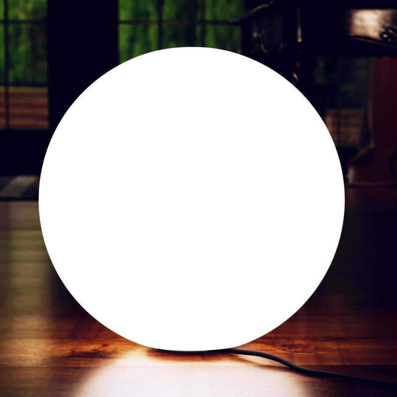 60 cm Grande Sphère LED, Lampe de Sol Ronde E27 Moderne, Boule Lumineuse Blanche