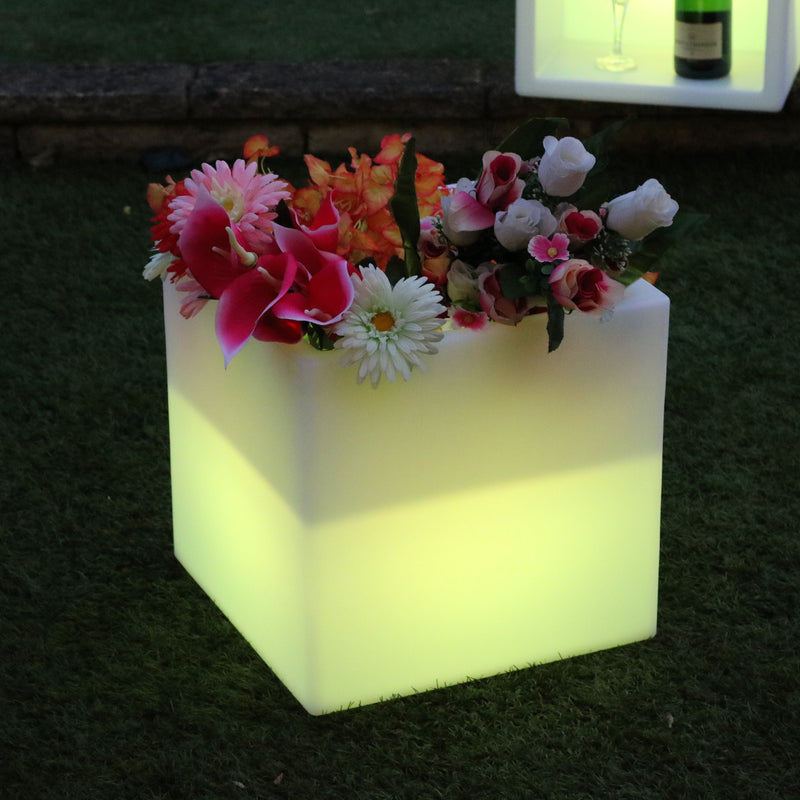 Vase de fleurs à LED RGB sur secteur, pour l'extérieur Pot de plantes jardin patio terrasse balcon