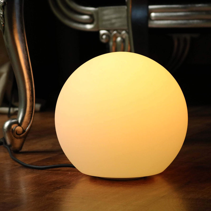 Lampe Table Multicolore sur Secteur, Boule 25cm LED RGB avec Télécommande